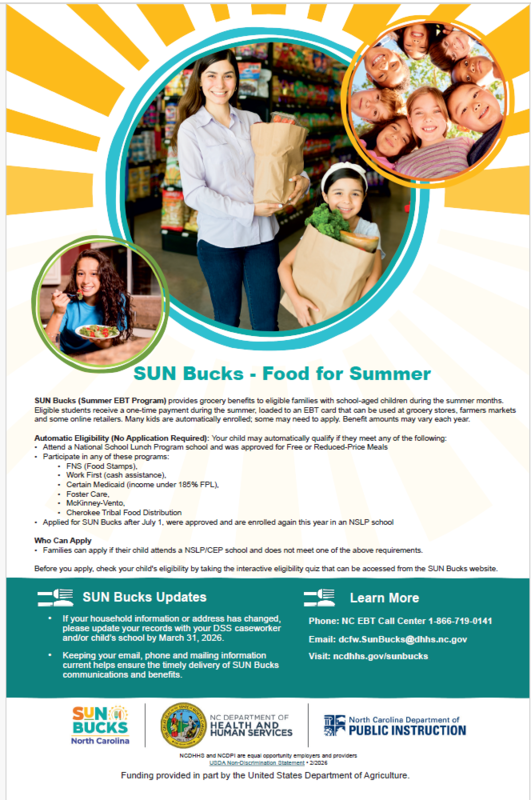 Sun Bucks Flyer in English