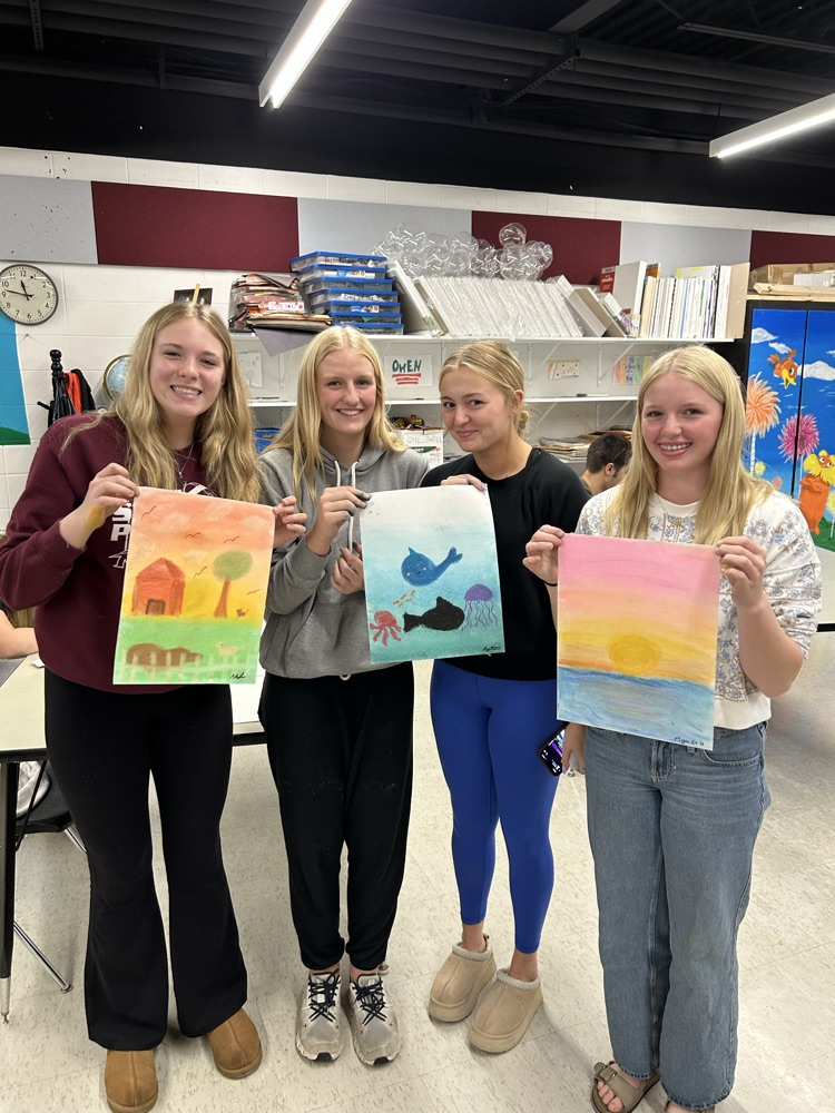 The learning lab girls are even in on creating works of art