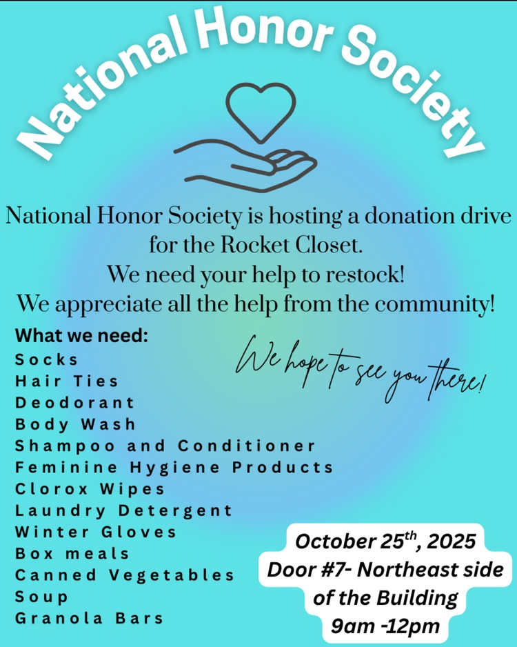 Donation Drive - October 25th 9:00-12:00