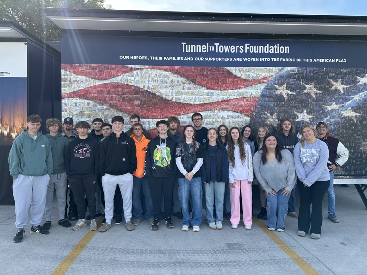 Seniors outside of the exhibit.