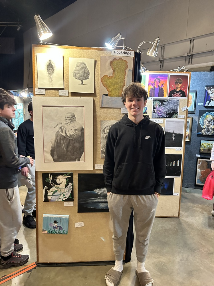 Art students at the Festival of Trees!