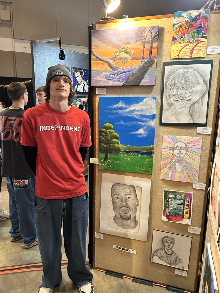 Art students at the Festival of Trees!