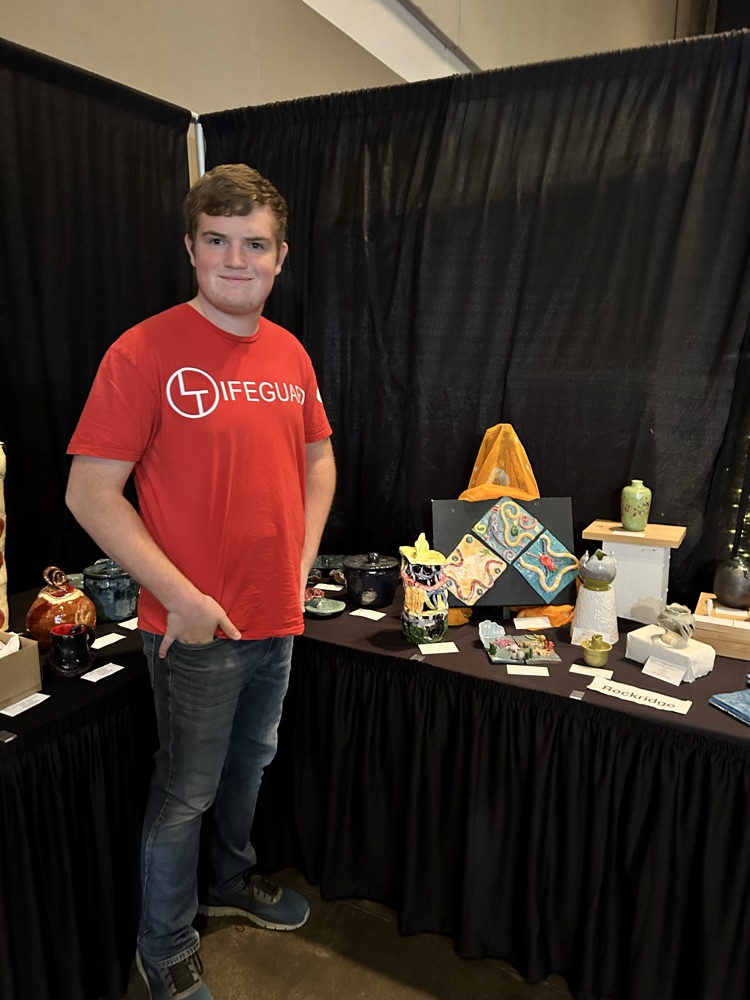 Art students at the Festival of Trees!