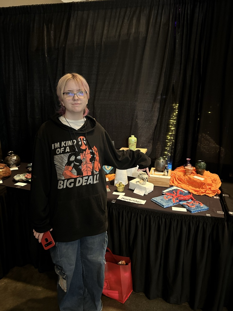 Art students at the Festival of Trees!