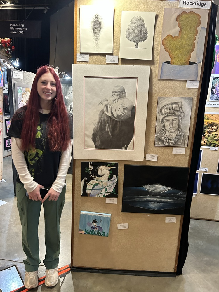 Art students at the Festival of Trees!