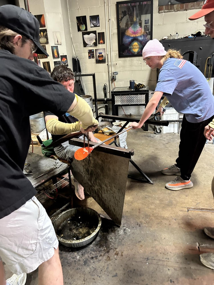 HOT GLASS experience for 6 art students!