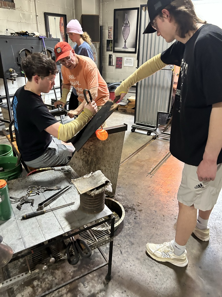 HOT GLASS experience for 6 art students!