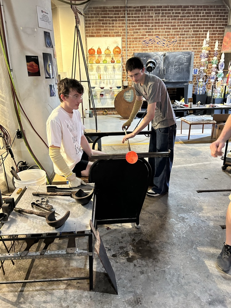 HOT GLASS experience for 6 art students!