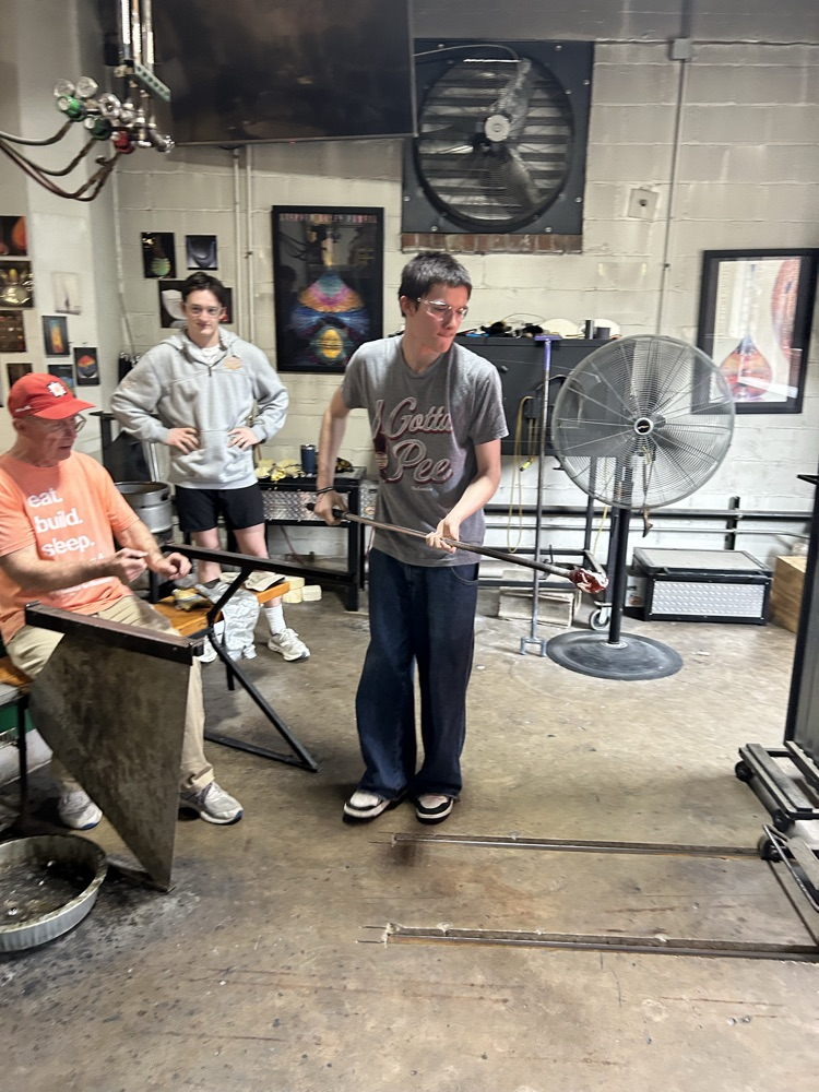 HOT GLASS experience for 6 art students!