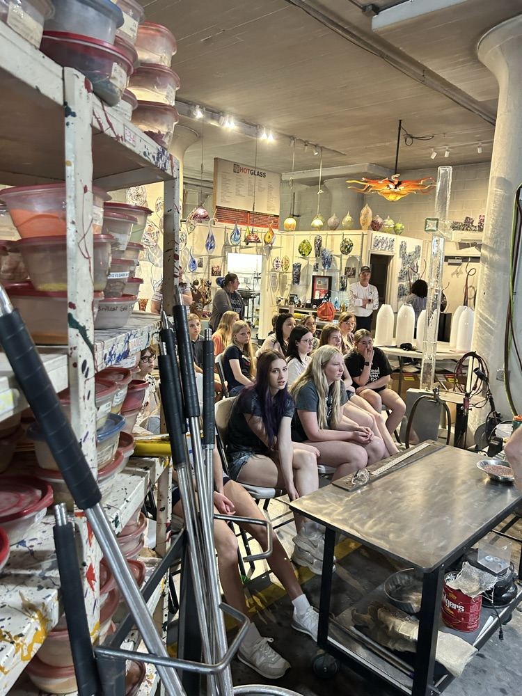 Art students at Hot Glass and The Figge!