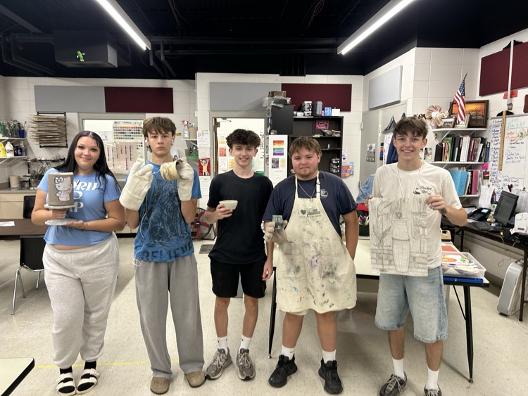 ceramics students and Grant!