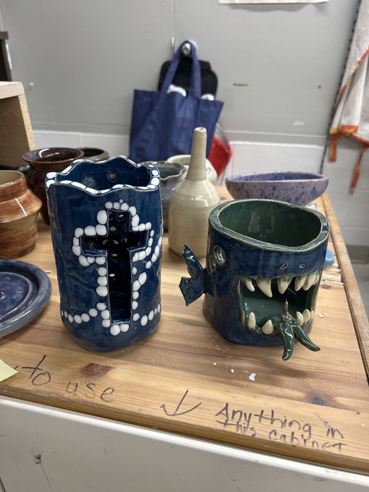Lani made the monster and Christian made the cross!