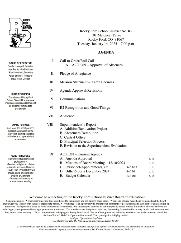Agenda 1