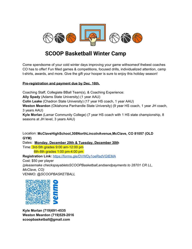 SCOOP Basketball Winter Camp