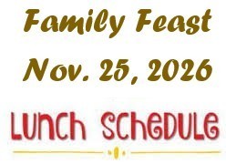 Family Feast Lunch Schedule