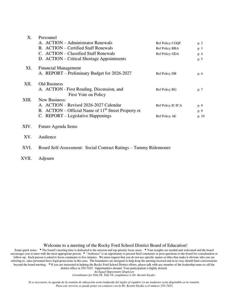 BOE Agenda 5/19/26 page 2