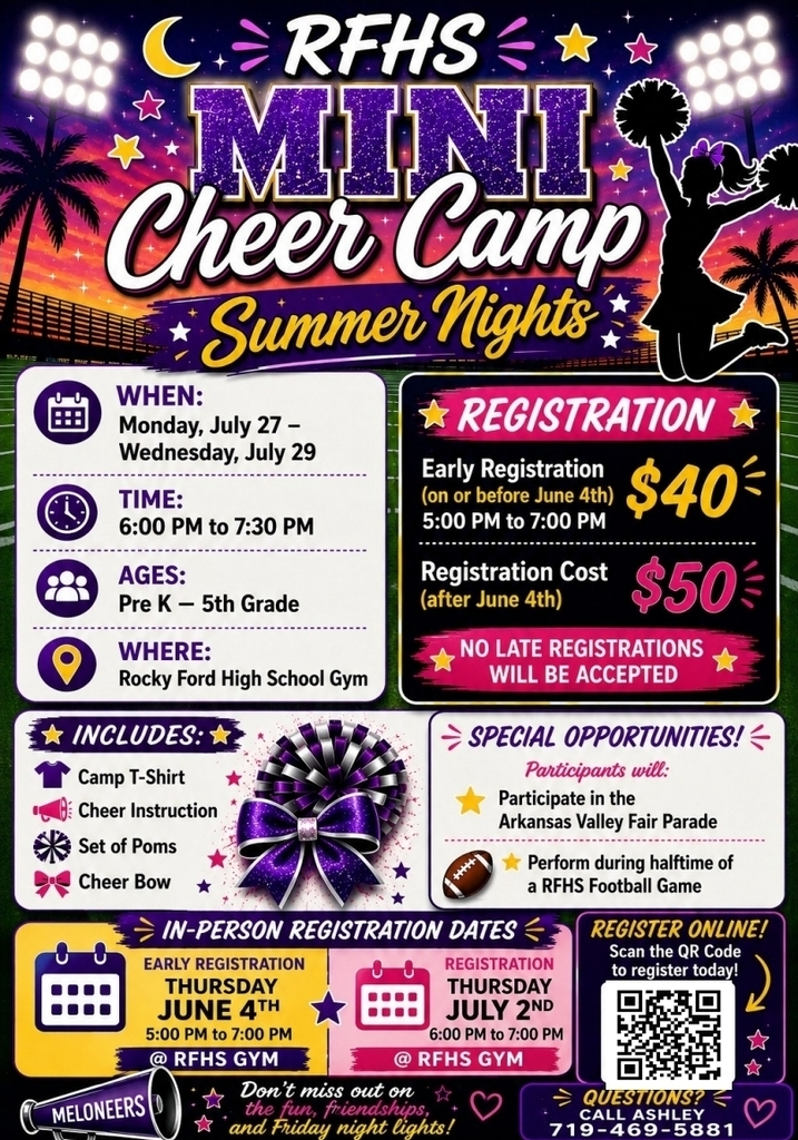 RFHS Mini Cheer Camp Flyer