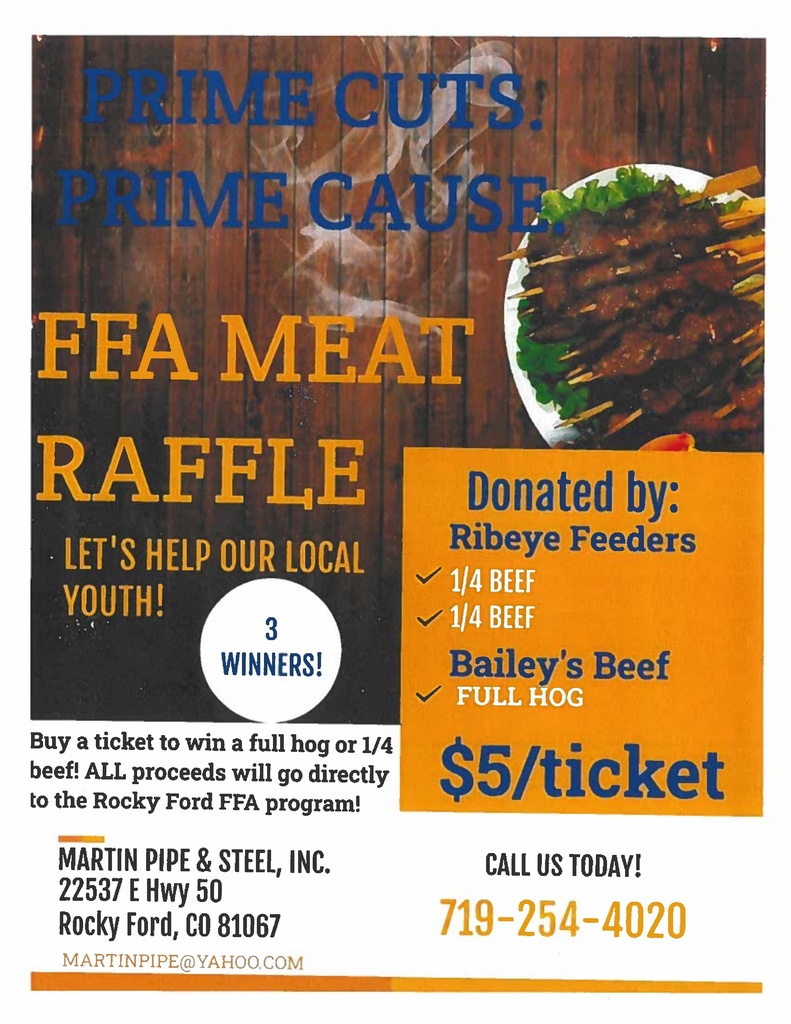 FFA Meat Raffle Flyer