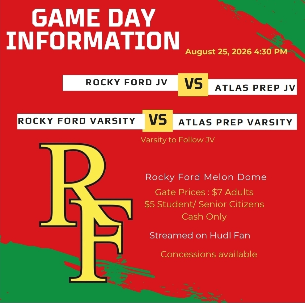 Rocky Ford vs Atlas Prep 8/25/26 at 4:30pm