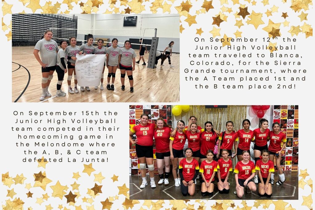 Junior High Volleyball Team Collage