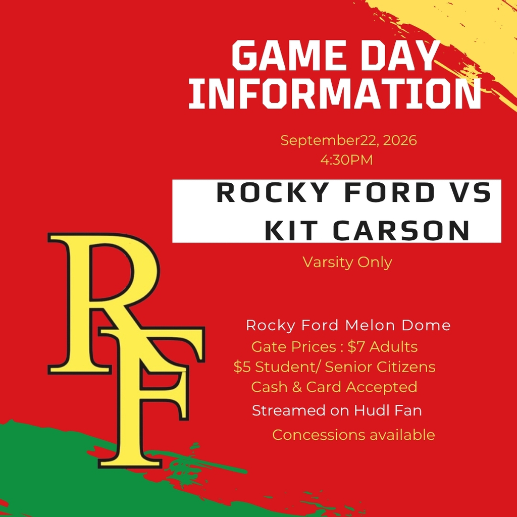Rocky Ford Volleyball vs Kit Carson 9/22/26 4:30pm