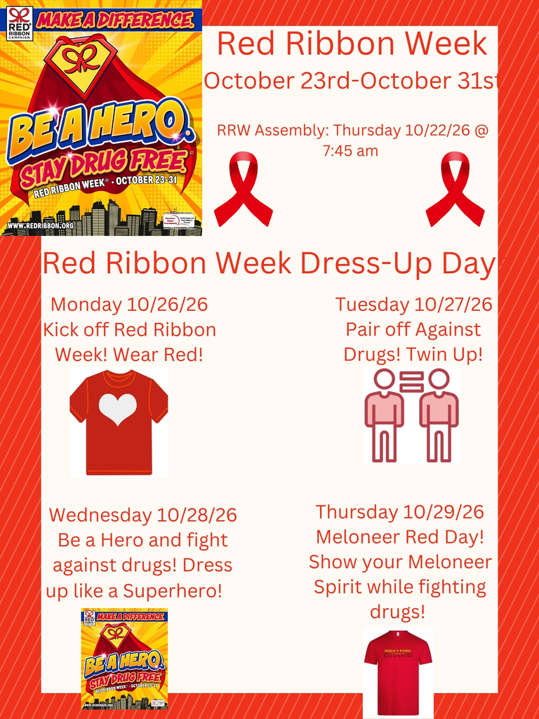 Red Ribbon Week October 23-31, 2026