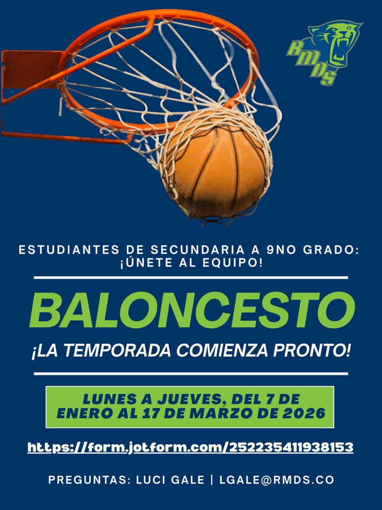 Spanish flyer for middle/high school students to sign up for basketball (3rd quarter after school program)  
