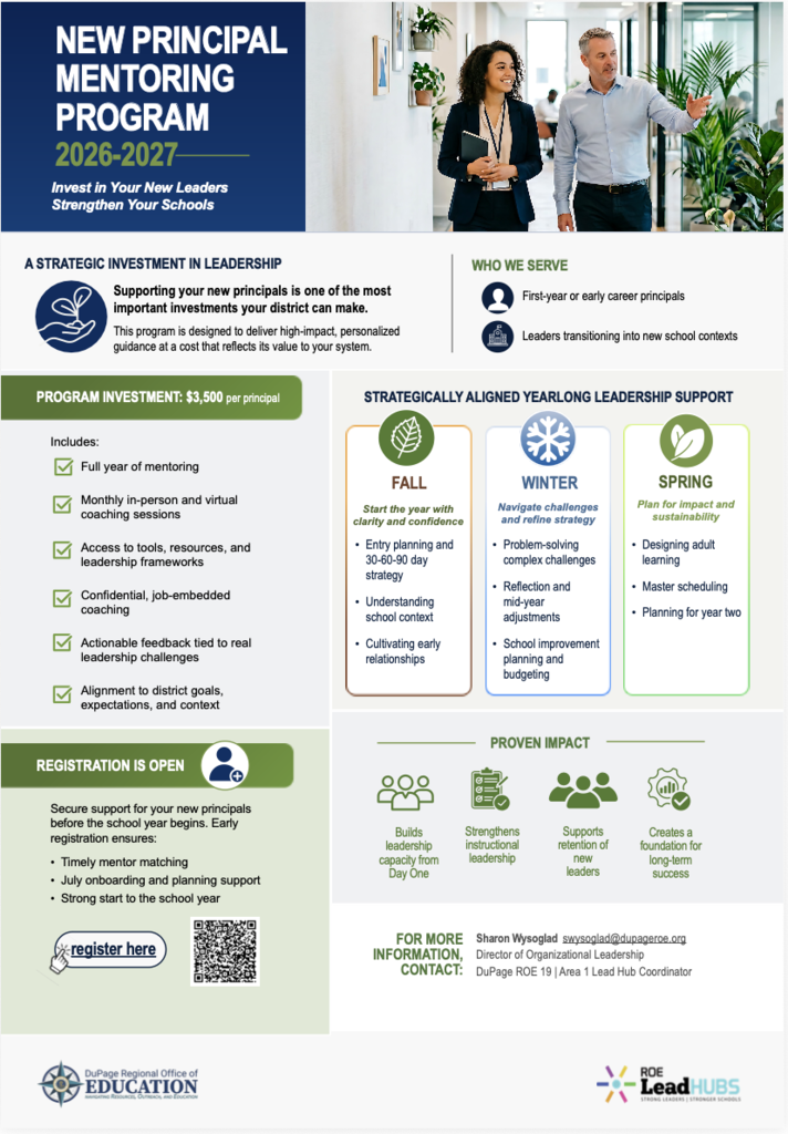 New Principal Mentoring Program Flyer
