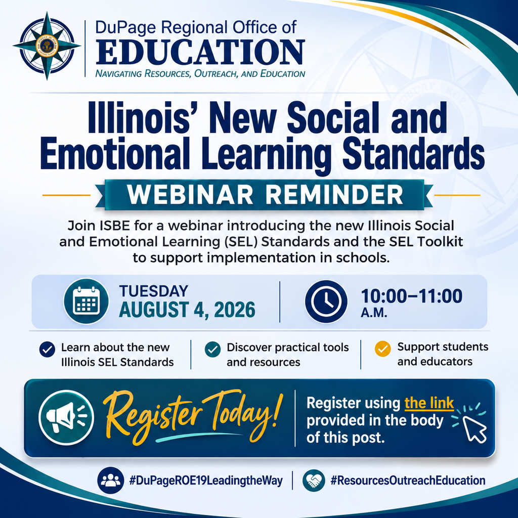 Illinois' New Social and Emotional Learning Standards Webinar Reminder