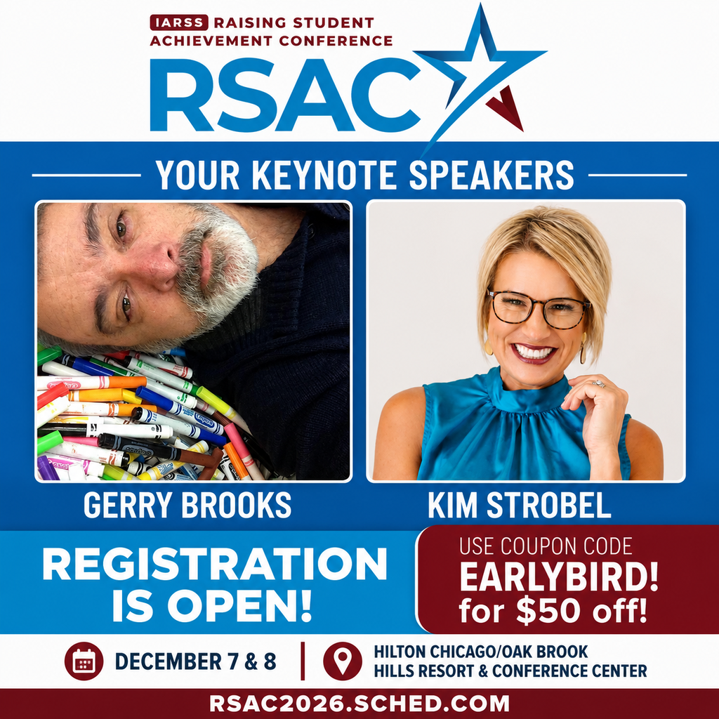 Promotional flyer for RSAC conference on Dec 7-8. Features photos of Gerry Brooks and Kim Strobel. Coupon code for $50 off.
