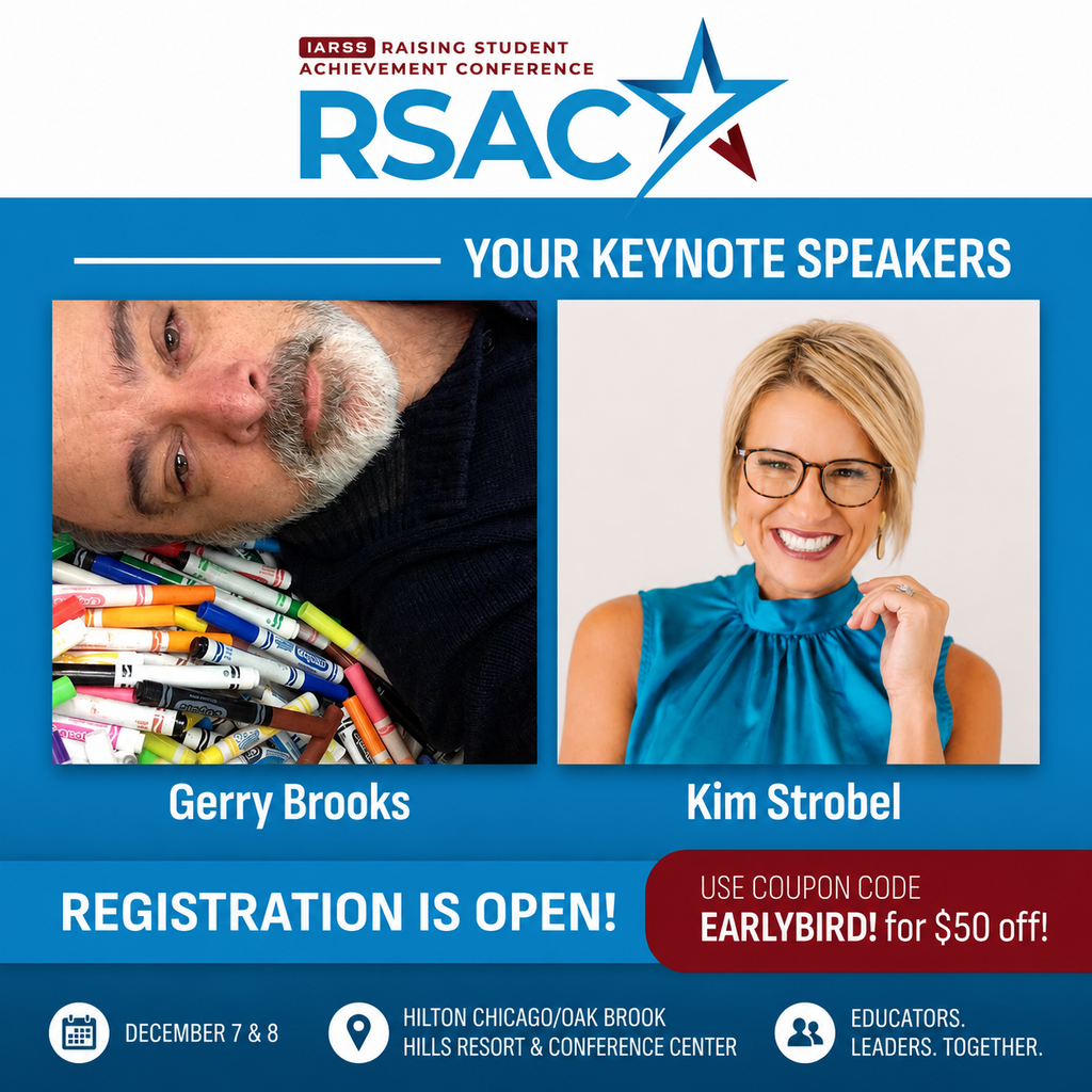 Event flyer for RSAC, showing two speakers. The man has a beard and a colorful array of markers, while the woman wears glasses and a blue top.