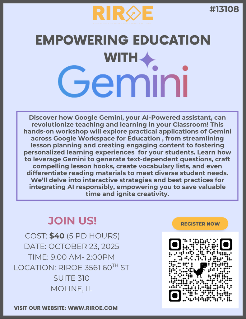 Join us at RIROE on October 23, 2025  for a hands-on experience that will elevate your classroom!