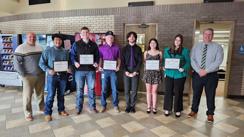 NTHS winners after ceremony.   Missing ifrom picture is Nancy Winnett.  