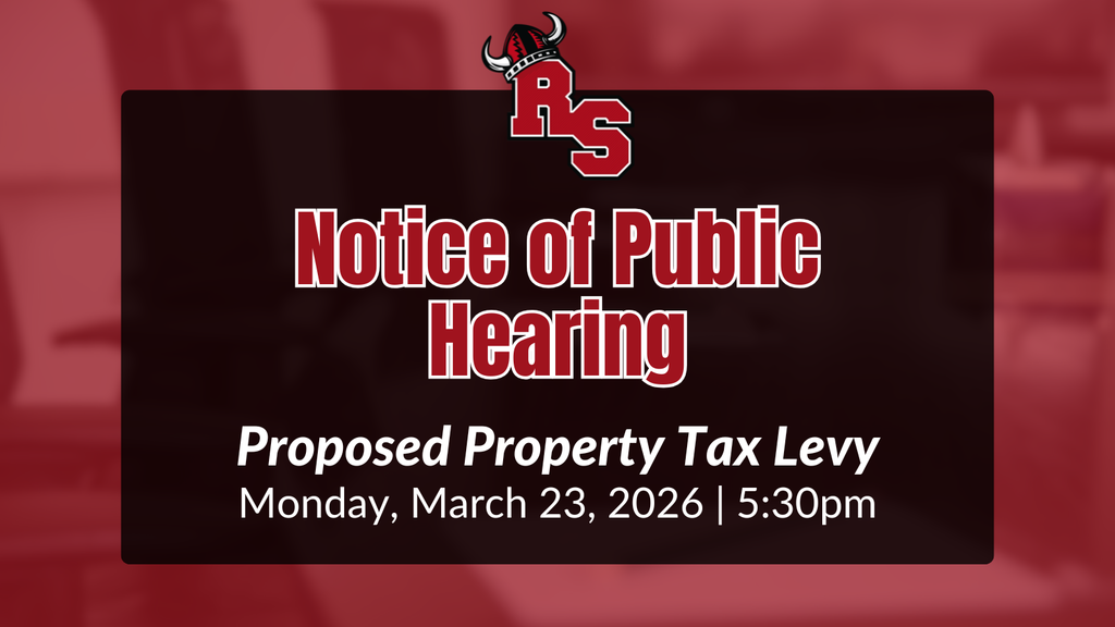 Notice of public hearing for proposed property tax levy on Monday, March 23, 2026 at 5:30pm