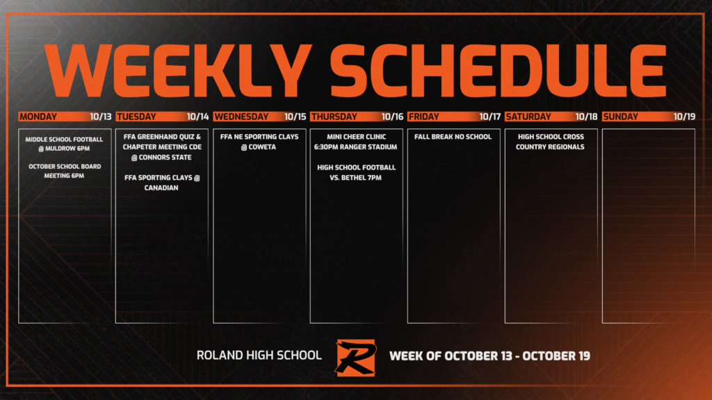 Weekly Schedule