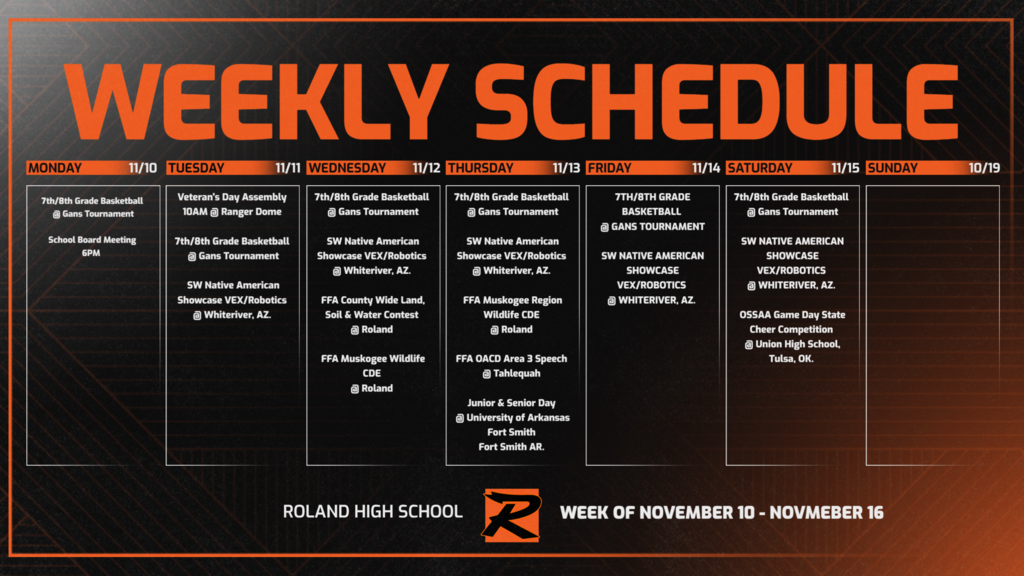 Weekly Schedule 