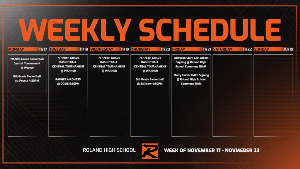 Weekly Schedule