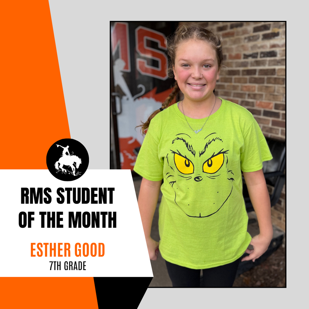 middle School student of the month