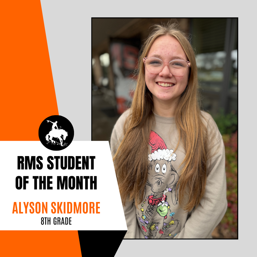 middle School student of the month