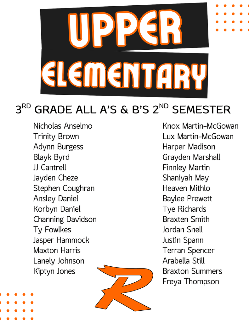 Honor Roll 3rd Grade