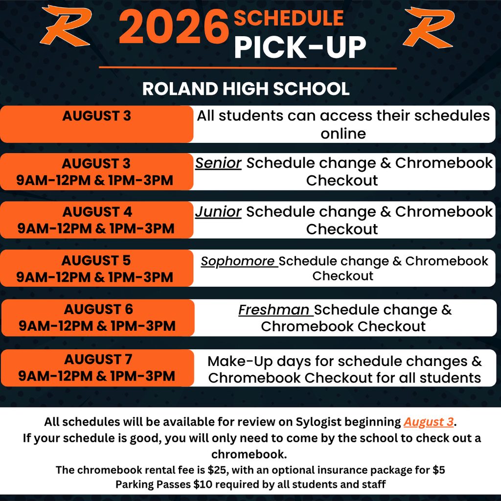 High School Schedule Pick up