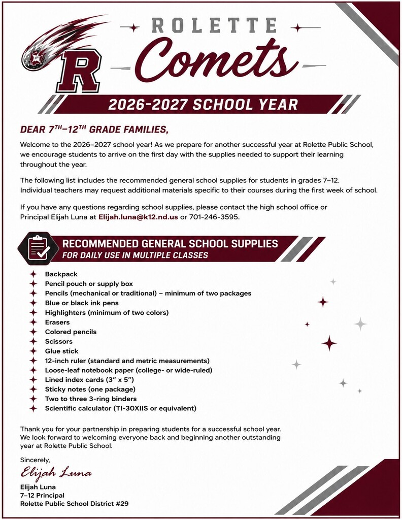 2026 HS Supply LIst