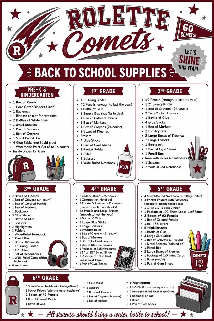 2026 Elementary Supply List