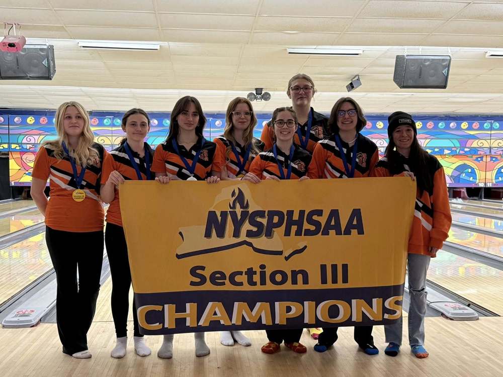 The RFA girls bowling team captured the Section III Championship (photo courtesy of the team's Facebook page).