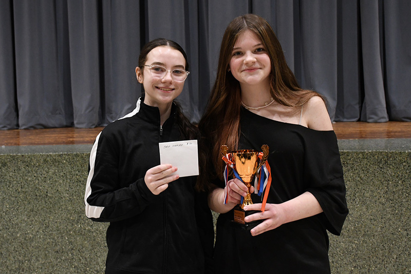 Strough students Madelyn Hummel and Hannah Knopka were named the third place. overall winners of the 2026 Science Fair.