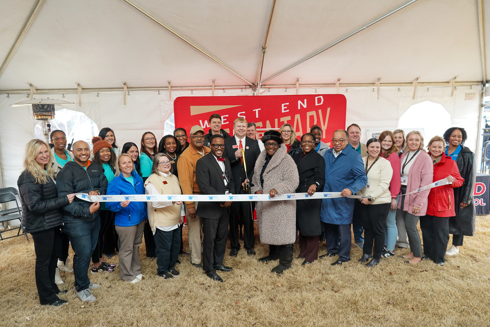 West End Basketball Court ribbon cutting