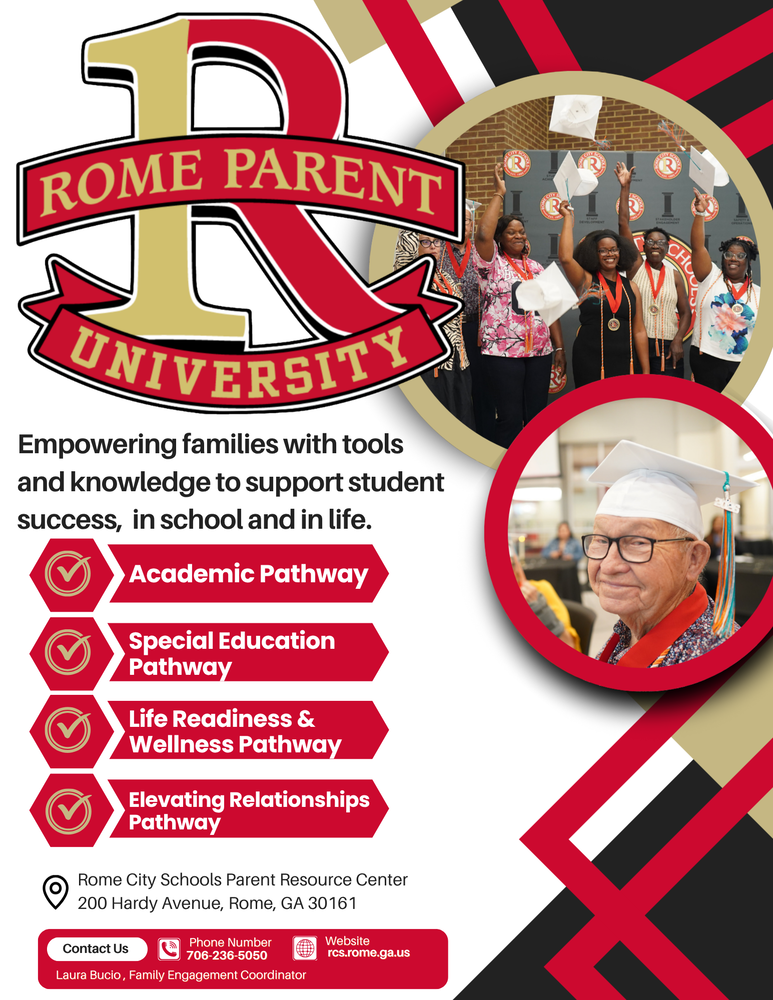 Parent University information flyer