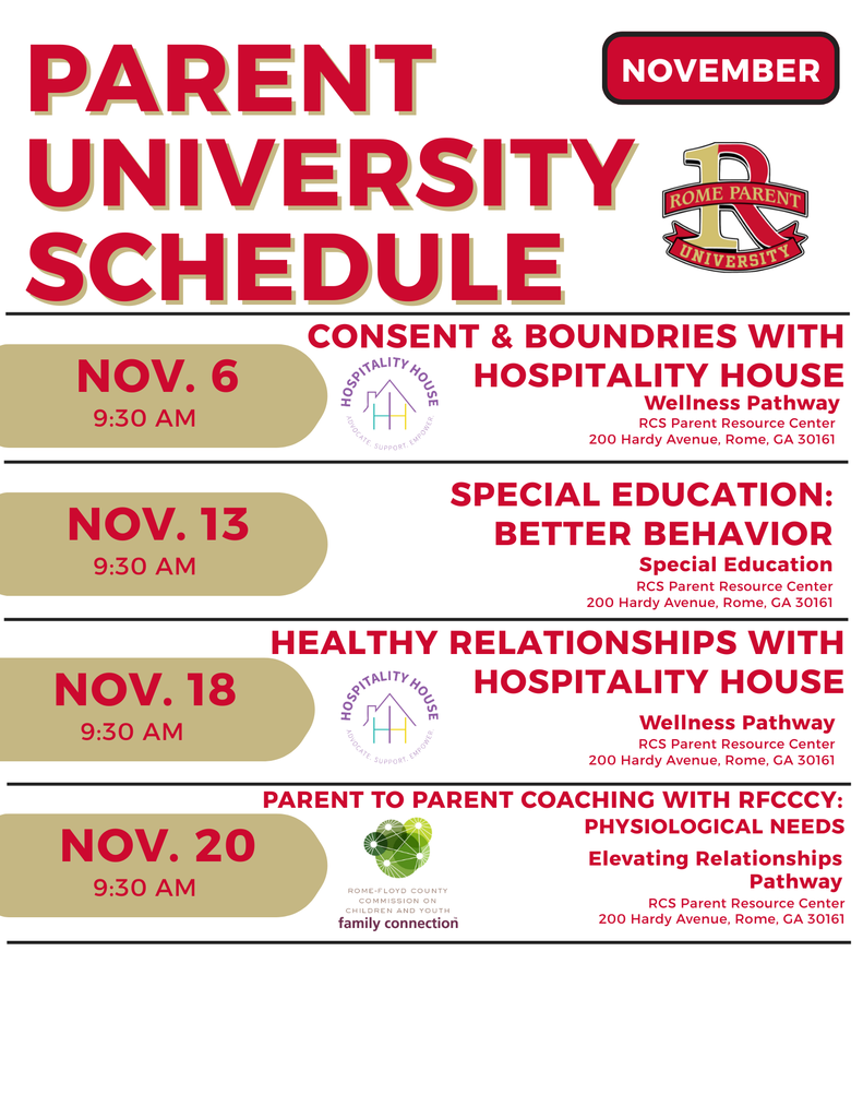 Nocember schedule for PU