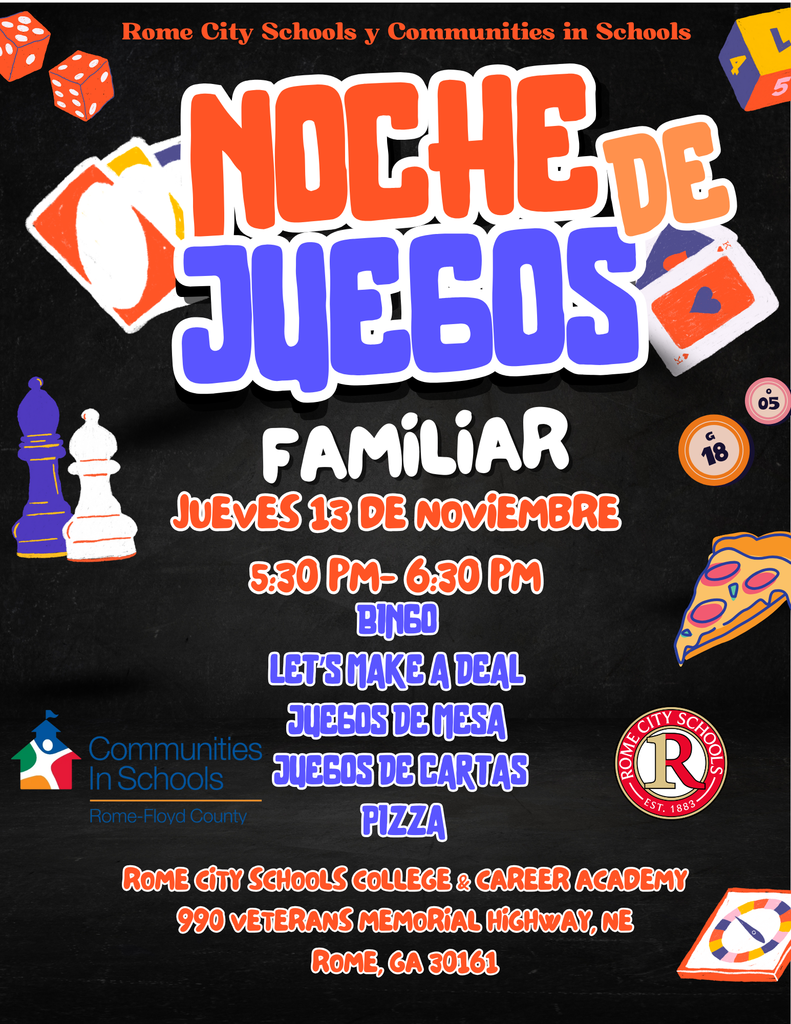 Family Game night flyer spanish