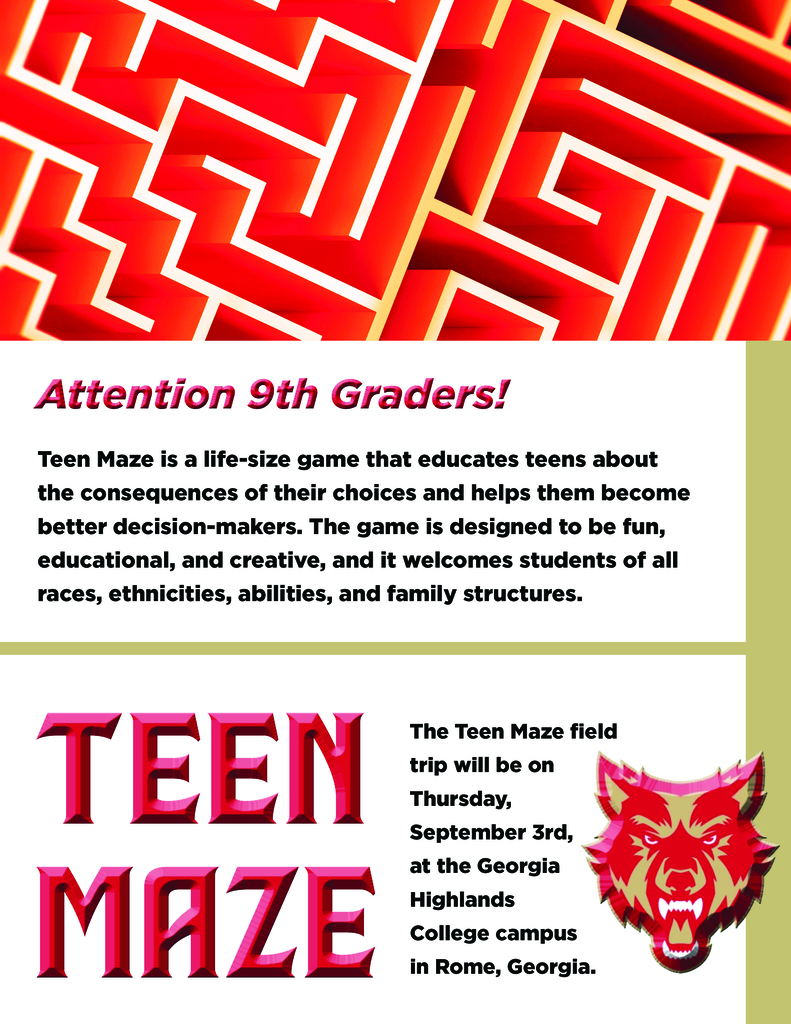 Teen maze on September 3 at Georgia Highlands College in Rome, GA.